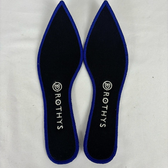 Rothy’s Pointer Ballerina Flats Fabric Comfort Slip-On Shoes Blue Red Size 8 - Picture 12 of 14